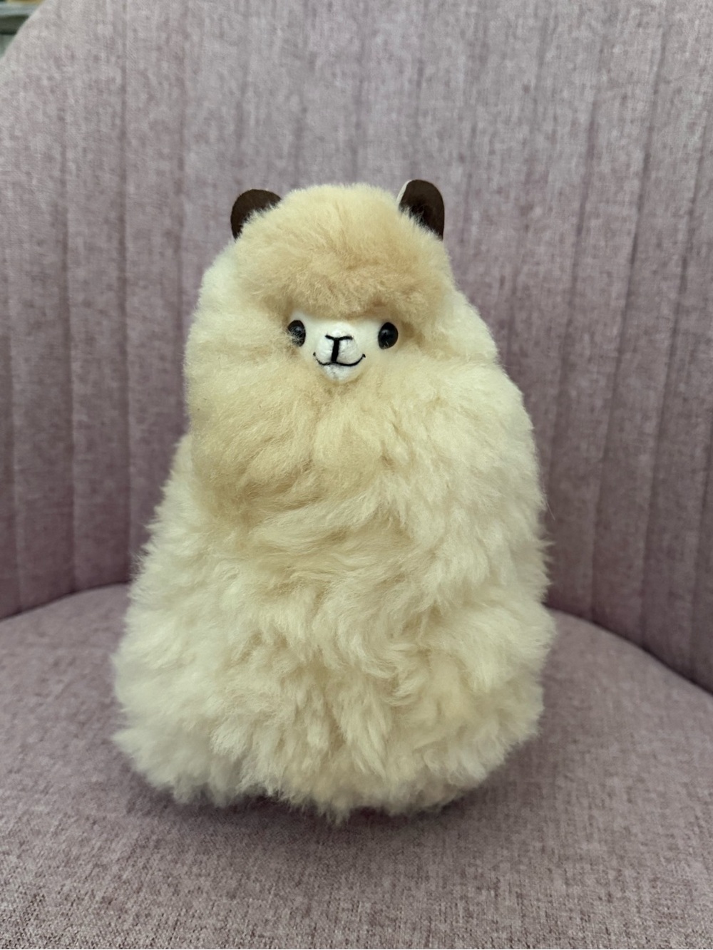 Plush Cream Alpaca Stuffed Animal